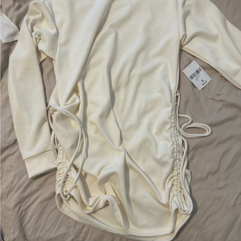 Cream sweater dress